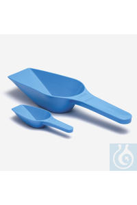 Probenschaufel-PP-freistehend-10 ml-blau Probenschaufeln, PP, weiß / blau, hergestellt aus...